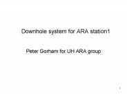 Downhole system for ARA station1
