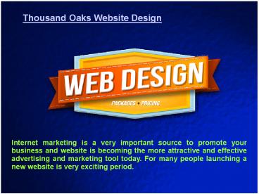 Thousand Oaks Website Design