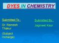 DYES IN CHEMISTRY PowerPoint PPT Presentation