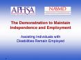 The Demonstration to Maintain Independence and Employment PowerPoint PPT Presentation