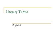 Literary Terms