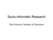 Socio-informatic Research
