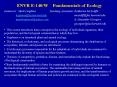 ENVR E-140/W  Fundamentals of Ecology PowerPoint PPT Presentation