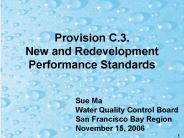 Provision C.3. New and Redevelopment Performance Standards
