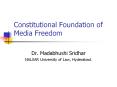 Constitutional Foundation of Media Freedom PowerPoint PPT Presentation