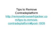 Tips to Remove Contradeplatform