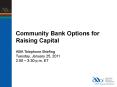 Community Bank Options for PowerPoint PPT Presentation