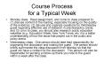 Course Process for a Typical Week PowerPoint PPT Presentation