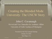 Creating the Blended Mode University: The UNCW Story