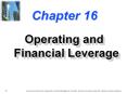 Operating and Financial Leverage PowerPoint PPT Presentation