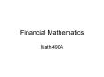 Financial%20Mathematics PowerPoint PPT Presentation
