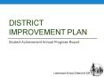District Improvement Plan PowerPoint PPT Presentation