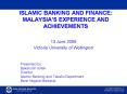 ISLAMIC BANKING AND FINANCE: MALAYSIA PowerPoint PPT Presentation