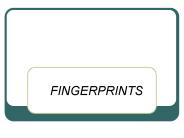 FINGERPRINTS