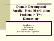 Domain Decomposed Parallel Heat Distribution Problem in Two Dimensions