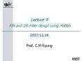 Lecture 9  FIR and IIR Filter design using Matlab PowerPoint PPT Presentation