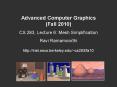 Advanced Computer Graphics          (Fall 2010) PowerPoint PPT Presentation
