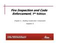 Fire Inspection and Code Enforcement, 7th Edition PowerPoint PPT Presentation