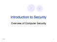 Introduction to Security PowerPoint PPT Presentation
