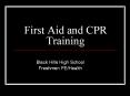 First Aid and CPR Training PowerPoint PPT Presentation
