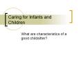 Caring for Infants and Children PowerPoint PPT Presentation