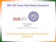 MEL 725: Power Plant Steam Generators