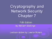 William Stallings, Cryptography and Network Security 5/e