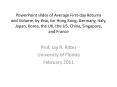 PowerPoint slides of Average First-day Returns and Volume, by Year, for Hong Kong, Germany, Italy, Japan, Korea, the UK, the US, China, Singapore, and France PowerPoint PPT Presentation