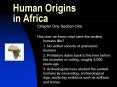 Human Origins in Africa PowerPoint PPT Presentation