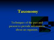 Taxonomy