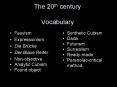 The 20th century Vocabulary PowerPoint PPT Presentation