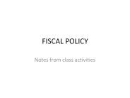 FISCAL POLICY
