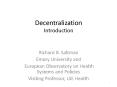 Decentralization Introduction PowerPoint PPT Presentation