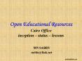 Open Educational Resources Cairo Office inception  PowerPoint PPT Presentation