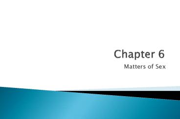 Matters of Sex