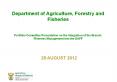 Department%20of%20Agriculture,%20Forestry%20and%20Fisheries%20%20Portfolio%20Committee%20Presentation%20on%20the%20Integration%20of%20the%20Branch:%20Fisheries%20Management%20into%20the%20DAFF PowerPoint PPT Presentation