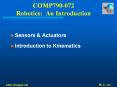 COMP790-072 Robotics: An Introduction PowerPoint PPT Presentation