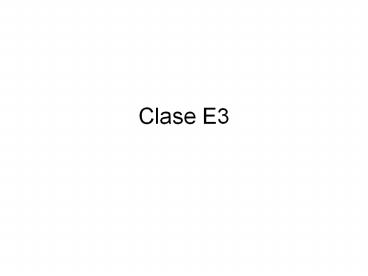 Clase E3