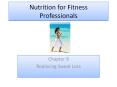 Nutrition for Fitness Professionals PowerPoint PPT Presentation