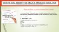 How To Make Money online From A Website PowerPoint PPT Presentation