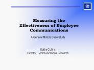 Measuring the Effectiveness of Employee Communications