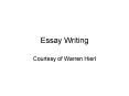 Essay Writing PowerPoint PPT Presentation
