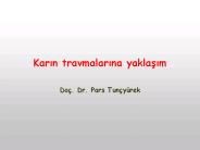 Karin travmalarina yaklasim