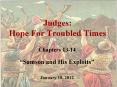 Judges: Hope For Troubled Times PowerPoint PPT Presentation