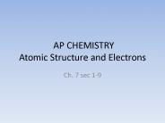 AP CHEMISTRY Atomic Structure and Electrons