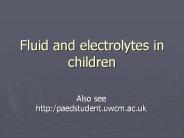 Fluid and electrolytes in children