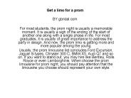 Get a limo for a prom dress