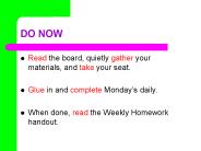 DO NOW