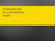 Disallowed Acts For a Licensed Gun Holder