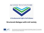 Structured dialogue with civil society